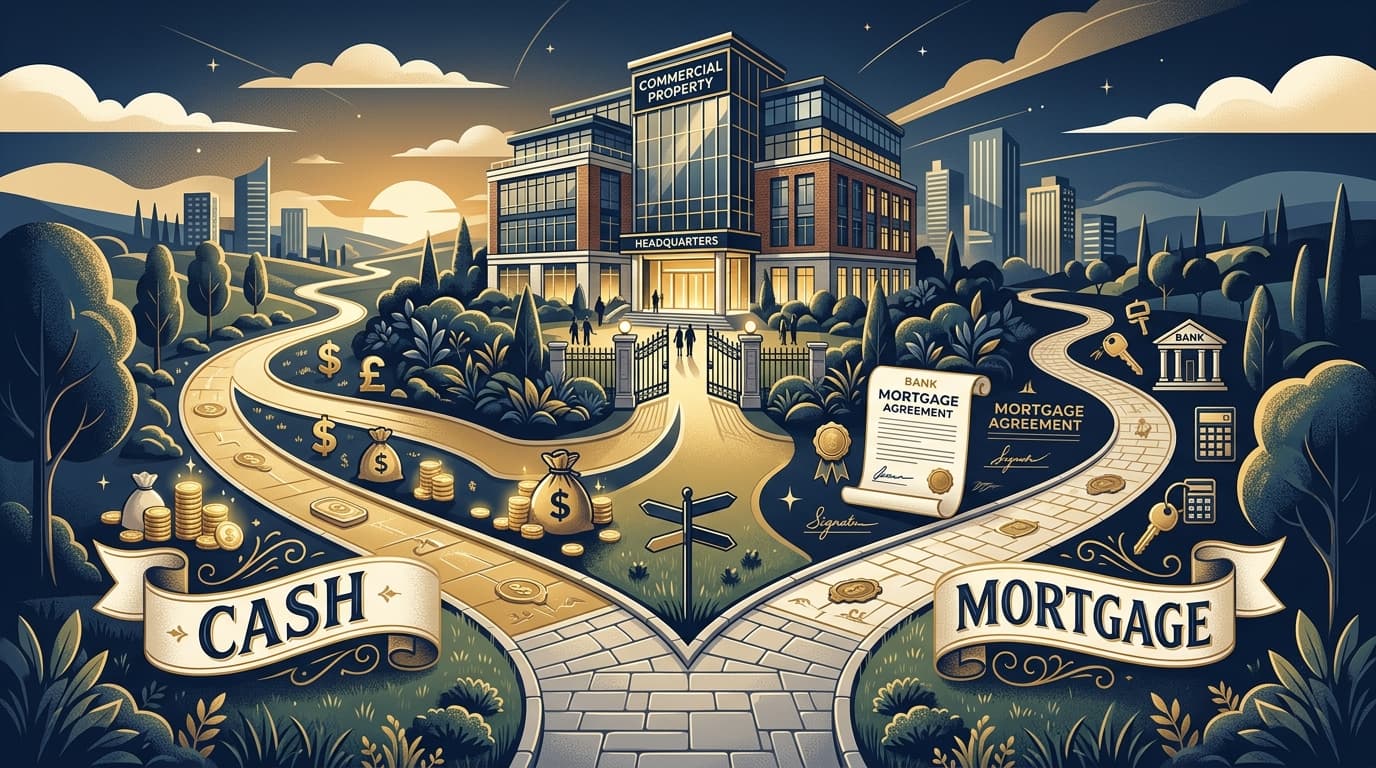 Scales weighing SSAS cash purchase against mortgage borrowing options