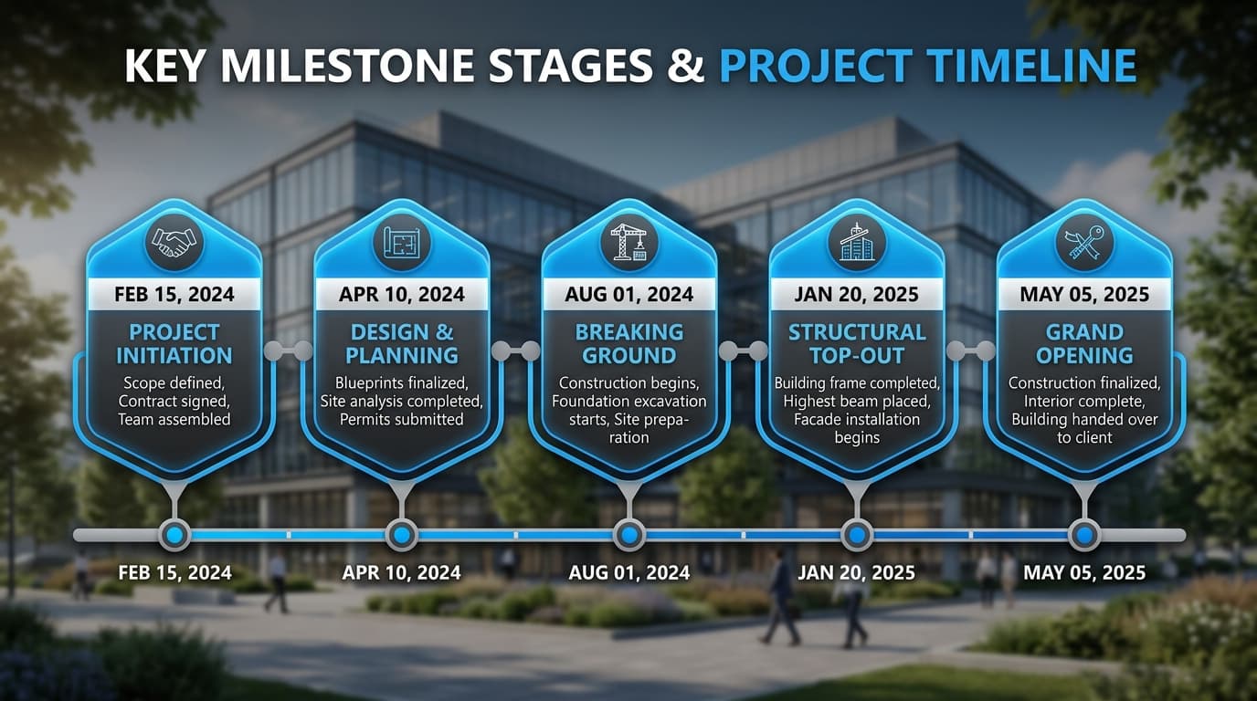 Timeline infographic showing SSAS property purchase stages from offer to completion
